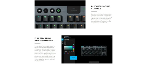 Logitech G913 TKL Tenkeyless Lightspeed Wireless RGB Mechanical Gaming Keyboard