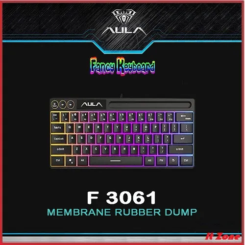 AULA F3061 61Keys Wired RGB Gaming Membrane Keyboard