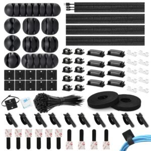 173 Pcs Cable Management Organizer Kit