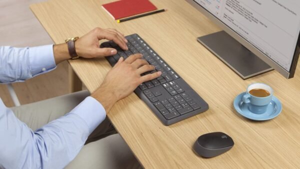 Logitech MK235 Wireless Keyboard and Mouse Combo 2.4 GHz With USB Receiver