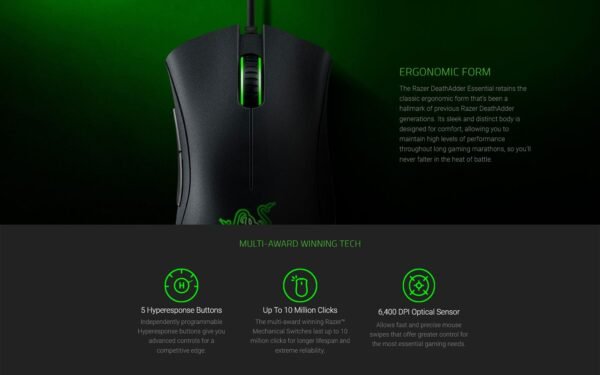 Razer Deathadder Essential 2021 Wired Gaming Mouse