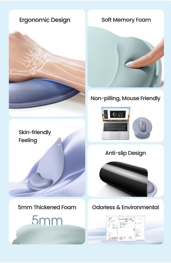 sg-11134202-7rdvz-lxkuda0p1zl2b8.jpg UGREEN Ergonomic Mouse Pad with Wrist Rest Support Soft Skin friendly Memory Foam Anti slip Design