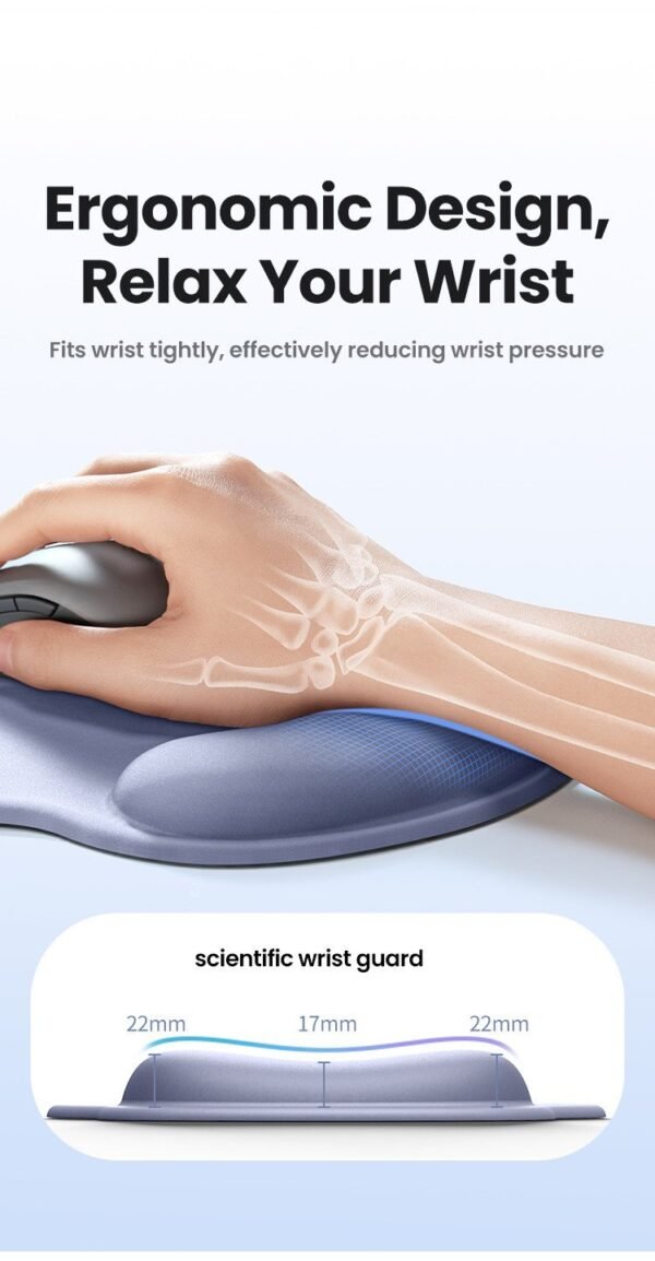 sg-11134202-7rdy5-lxkuda9awf9kc0.jpg UGREEN Ergonomic Mouse Pad with Wrist Rest Support Soft Skin friendly Memory Foam Anti slip Design